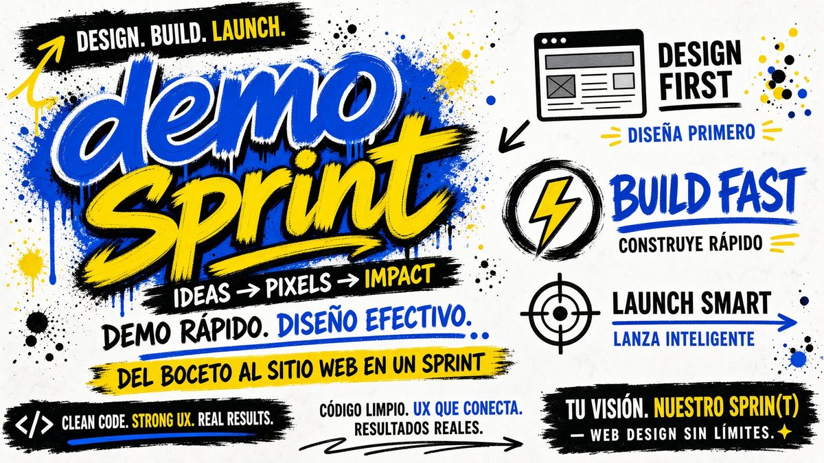 Demo Sprint bilingual EN and ES: design first, build fast, launch smart