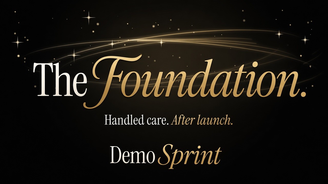 The Foundation: three months of fully handled care after launch