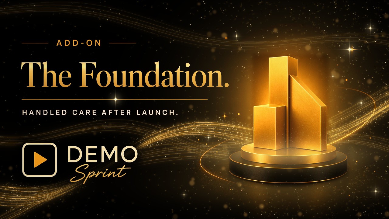 The Foundation: three months of fully handled care after launch