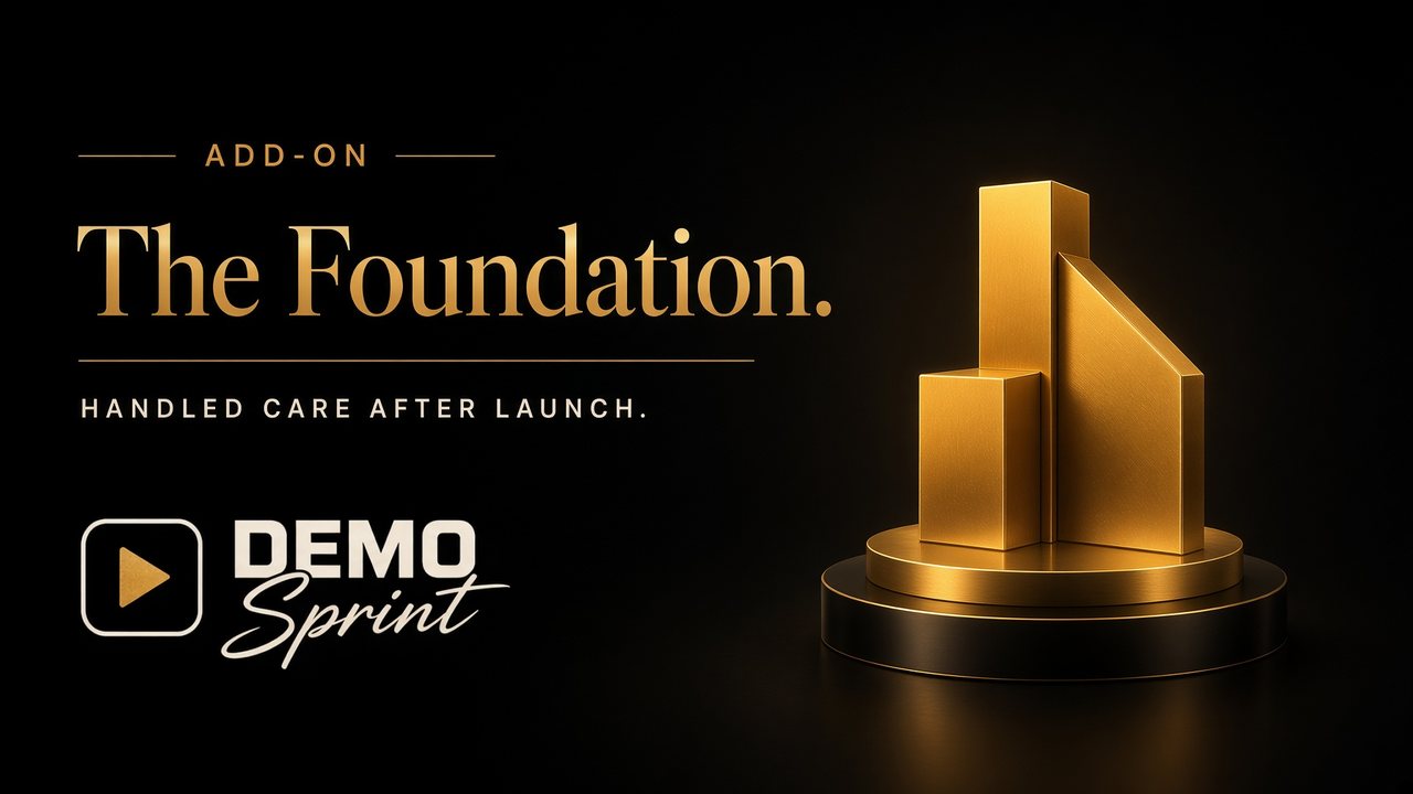 Add-on: The Foundation. Handled care after launch.