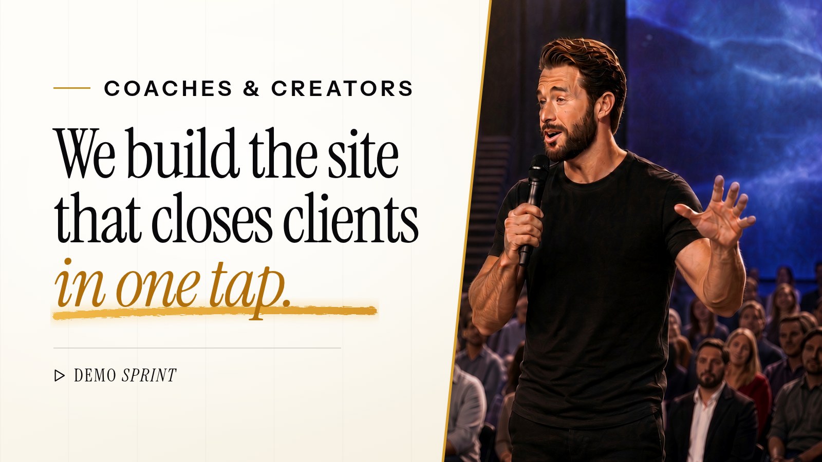 Demo Sprint — we build the site that closes clients in one tap