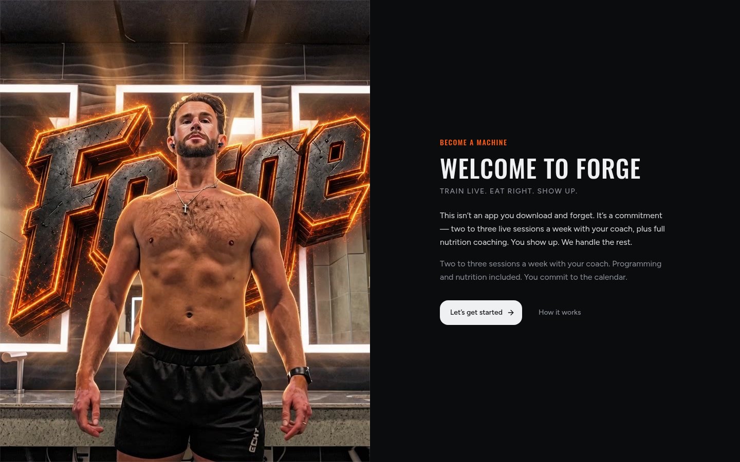 Forge — Live coaching / fitness product